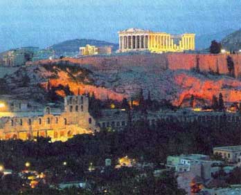 Афины. Вид на Акрополь.