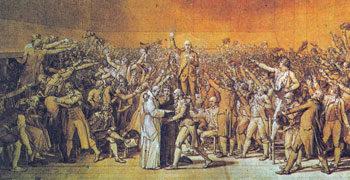 Великая Французская революция 1789-1799 гг. Клятва в зале для игр в мяч.